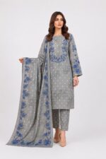 Maria B Grey 3 Piece Unstitched Digital Lawn Suit